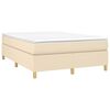 vidaXL Boxspringbettgestell Creme 140x200 cm Stoff