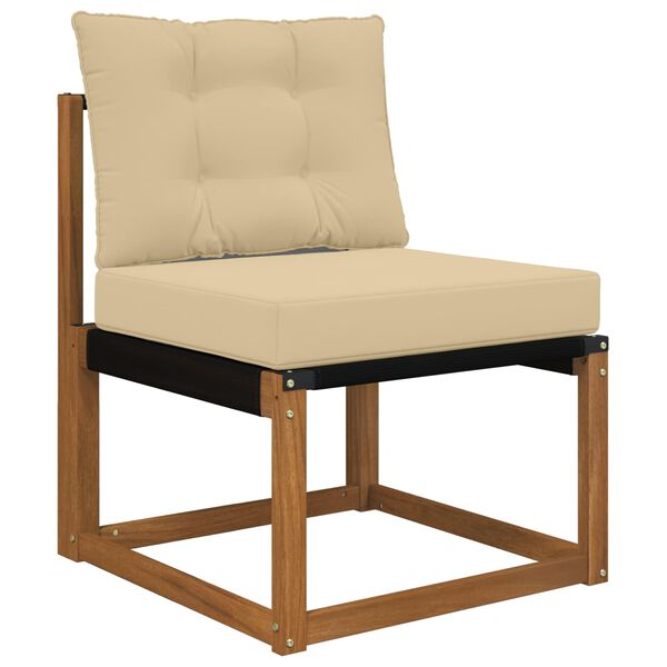 vidaXL Sofakissen f&uuml;r drau&szlig;en 2 pcs Beige Polyester