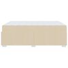 vidaXL Bettrahmen mit Matratze Creme 140 x 200 cm Stoff