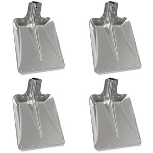 vidaXL Schaufelkopf 4 Stk. Silber 43 x 32,5 cm Aluminium