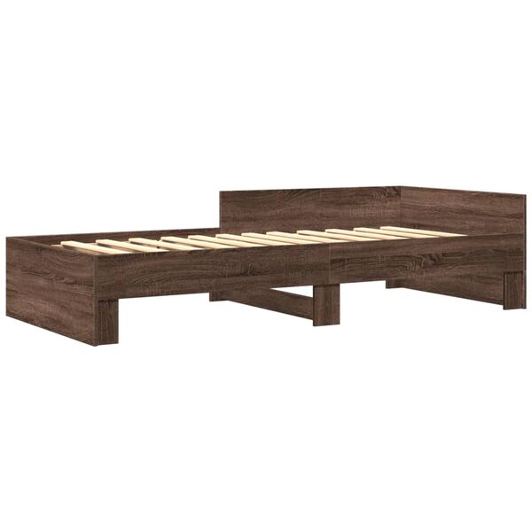 vidaXL Bettgestell ohne Matratze Braun Eiche 90x190 cm Holzwerkstoff