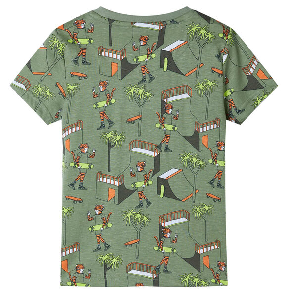 Kinderpyjama mit Kurzen Ärmeln Hellkhaki 104