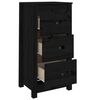 vidaXL Sideboards 2 Stk. Schwarz 40x35x80 cm Massivholz Kiefer