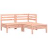 vidaXL Gartensofa mit Kissen und Hocker 2-Sitzer