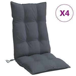 vidaXL Hochlehner-Auflagen 4 Stk. Anthrazit Oxford-Gewebe