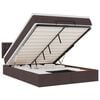 vidaXL Ottomanische Bett mit Matratze & LEDs Dunkelbraun 140x190 cm