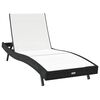 vidaXL Sonnenliege Schwarz und Wei&szlig; 197 x 70 x 82 cm Poly-Rattan