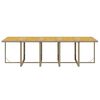vidaXL 15-tlg. Garten-Essgruppe mit Kissen Poly Rattan Beige