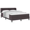 vidaXL Boxspringbett mit Kopfteil Dunkelbraun 140 x 200 cm Stoff