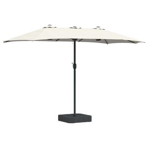 vidaXL Garten-Sonnenschirm Sand und Anthrazit 385 x 209 x 244 cm