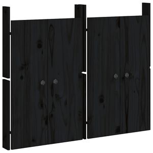 vidaXL T&uuml;ren f&uuml;r Outdoor-K&uuml;che MEPPEL 2 Stk. Schwarz 50x9x82 cm Kiefernholz
