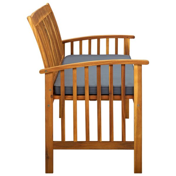 vidaXL Gartenbank mit Kissen 147 cm Massivholz Akazie