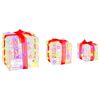 vidaXL Geschenkbox mit 60 LEDs 3 pcs Mehrfarbig 20 x 20 x 20 cm Acryl