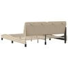 vidaXL Bettgestell ohne Matratze Creme 180x200 cm Stoff