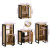 vidaXL Badezimmermöbel Set Wandmontiert 4 pcs Braun Massivholz Mango