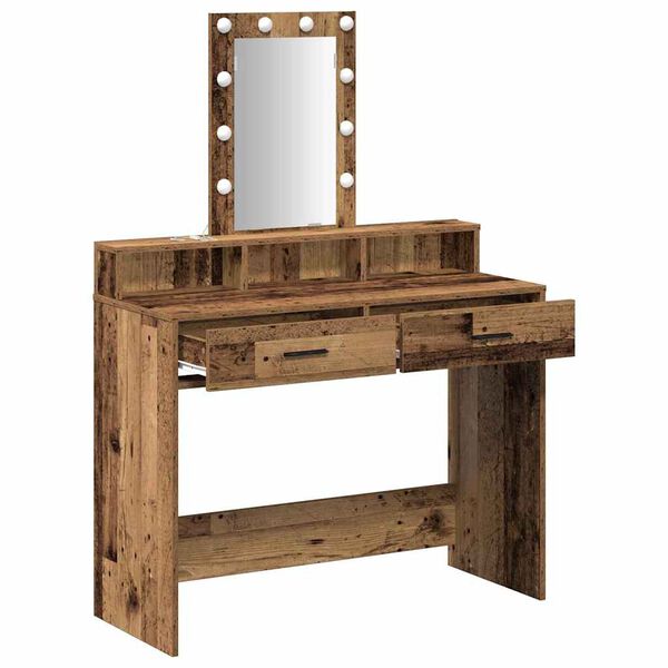 vidaXL Schminktisch mit Speicher Braun 100 x 41 x 140 cm Holzwerkstoff