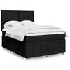 vidaXL Boxspringbett mit Matratze Schwarz 140x200 cm Stoff
