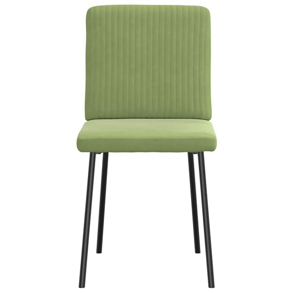 vidaXL Esszimmerstühle 2 Stk. Hellgrün Samt