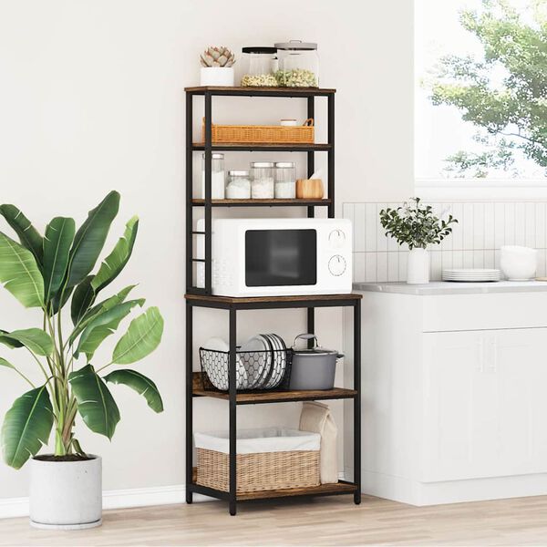 vidaXL K&uuml;chenregal Ger&auml;ucherte Eiche 60 x 40 x 168 cm Holzwerkstoff