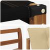 vidaXL Outdoor-Sofagarnitur mit Kissen 6 pcs Natur und Beige