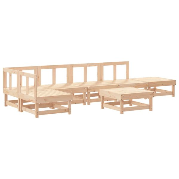 vidaXL 7-tlg. Garten-Lounge-Set Massivholz Kiefer