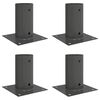 vidaXL runder Bodenanker 4 pcs Anthrazit 15 x 15 x 15 cm Metall