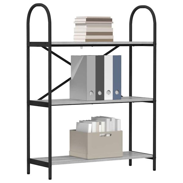 vidaXL B&uuml;cherregal Graues Sonoma 80 x 30 x 109 cm Holzwerkstoff