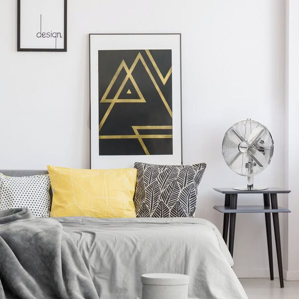 Bestron Retro Tischventilator DFT35CH 35 cm Chrom