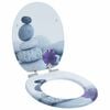 vidaXL Soft-Close Toilettensitz Grau 44 x 38 cm MDF-Platte