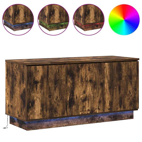 vidaXL TV-Schränk Geräucherte Eiche 100 x 38 x 49 cm Holzwerkstoff
