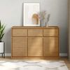 vidaXL Sideboard SAUDA Eiche-Optik 114x43x75,5 cm Kiefernholz