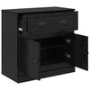 vidaXL Highboard Schwarz Eichen-Optik 70 x 35,5 x 67,5 cm