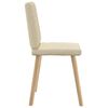 vidaXL Esszimmerstühle 6 Stk. Creme Stoff