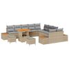 vidaXL Gartensofa-set 13 pcs Beige Poly-Rattan
