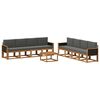 vidaXL Outdoor-Sofagarnitur 9 stk. 8-Sitzer Natur und Anthrazit