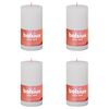 Bolsius Rustikale Stumpenkerzen Shine 4 Stk. 130x68 mm Wolkenwei&szlig;