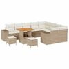 vidaXL Gartensofa-set mit Kissen 12 pcs Beige Poly-Rattan