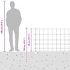 vidaXL Zaun mit Pfosten Silber 0,8 x 100 m Stahl