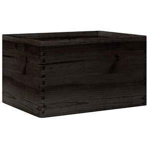 vidaXL Holzkiste mit Griffen Schwarz 40x30x23 cm Massivholz Kiefer