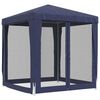 vidaXL Partyzelt mit 4 Mesh-Seitenw&auml;nden Blau 2x2 m HDPE