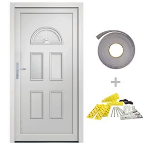 vidaXL Haust&uuml;r Wei&szlig; 110x210 cm PVC