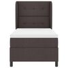 vidaXL Boxspringbett mit Matratze Dunkelbraun 80 x 200 cm Stoff