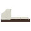 vidaXL 2-Personen-Sonnenliege mit Dach Braun 213x118x97 Poly Rattan