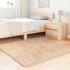 vidaXL Teppich Shaggy Hochflor NAVARRA Beige 120x120 cm Polyester