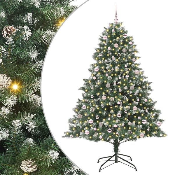 vidaXL Künstlicher Weihnachtsbaum mit 300 LEDs Grün 160 x 160 x 240 cm
