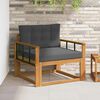vidaXL Outdoor Mittelsofa Massivholz Akazie Natur