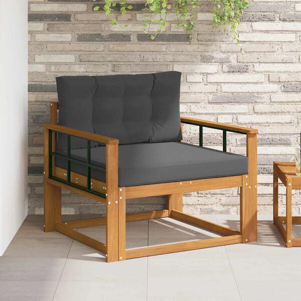 vidaXL Outdoor Mittelsofa Massivholz Akazie Natur