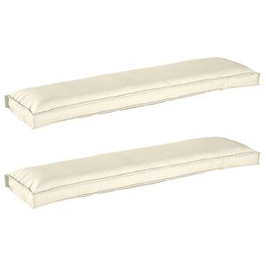 vidaXL Palettenkissenset 2 stk. Oxford-Stoff Creme 150 x 40 x 8 cm
