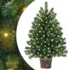 vidaXL K&uuml;nstlicher Weihnachtsbaum mit 150 LEDs Gr&uuml;n 65 cm PE und PVC