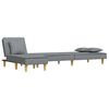 vidaXL Schlafsofa in L-Form Hellgrau 255x140x70 cm Stoff